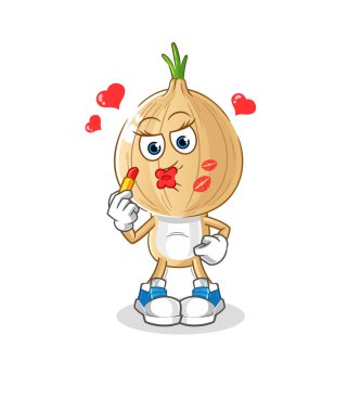 garlic head cartoon make up mascot. cartoon vector