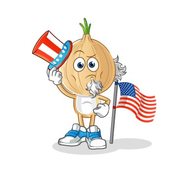 garlic head cartoon uncle sam character. cartoon mascot vector