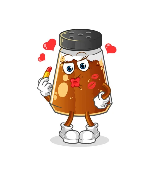 Pepper Powder Make Mascot Cartoon Vector — ストックベクタ