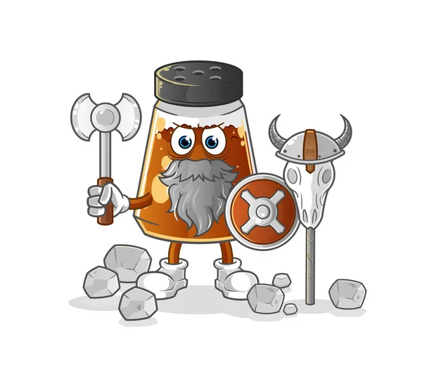 Pepper Powder Viking Illustration Character Vector — Stock Vector