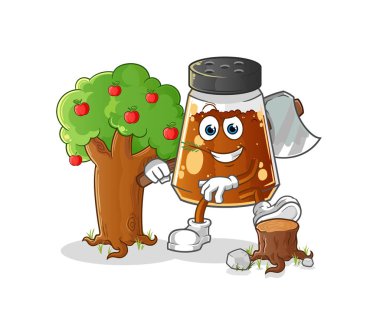 pepper powder Carpenter illustration. character vector