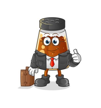 pepper powder office worker mascot. cartoon vector