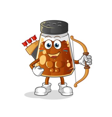 pepper powder native american tribe. cartoon mascot vector