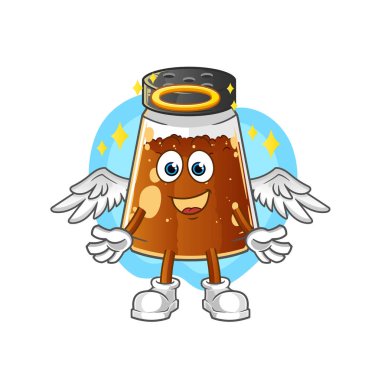 pepper powder angel with wings vector. cartoon character