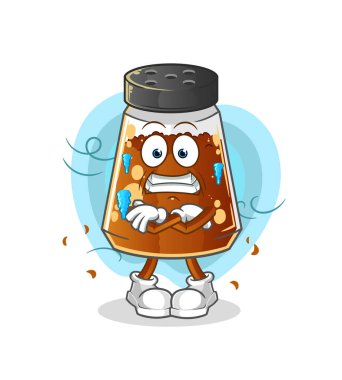 pepper powder cold illustration. character vector
