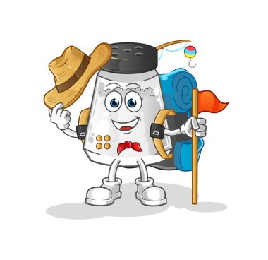 salt shaker scout vector. cartoon character