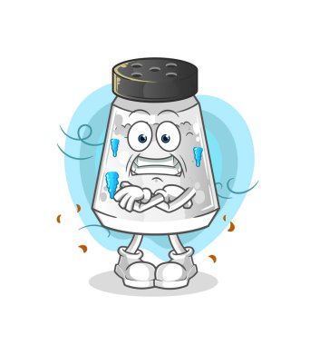 salt shaker cold illustration. character vector