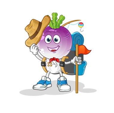 turnip head cartoon scout vector. cartoon character