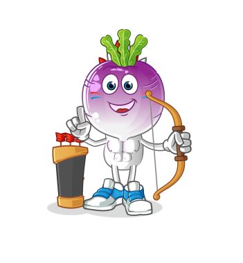 turnip head cartoon native american tribe. cartoon vector