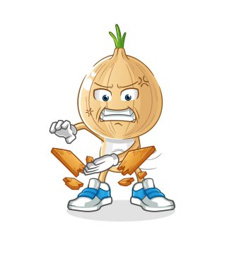 garlic head cartoon karate mascot. cartoon vector