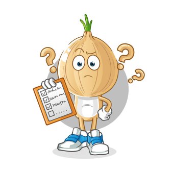 garlic head cartoon schedule list vector. cartoon character