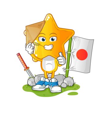 star head cartoon japanese vector. cartoon character
