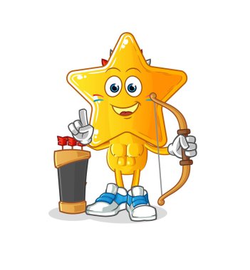 star head cartoon native american tribe. cartoon vector