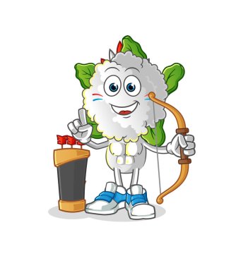 cauliflower head cartoon native american tribe. cartoon vector