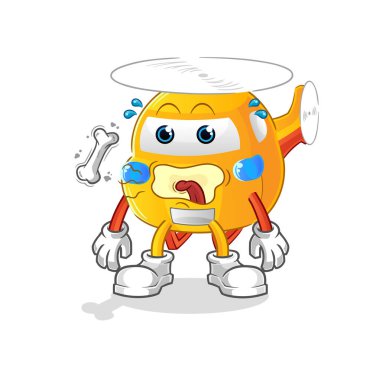 helicopter burp mascot. cartoon vector