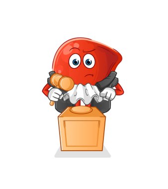 liver judge holds gavel. character vector