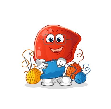 liver tailor mascot. cartoon vector