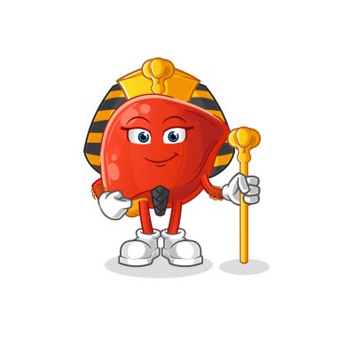 liver ancient egypt cartoon. cartoon mascot vector
