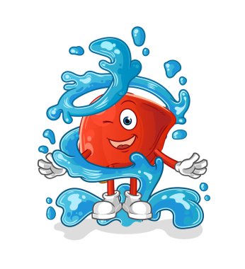 liver fresh with water mascot. cartoon vector