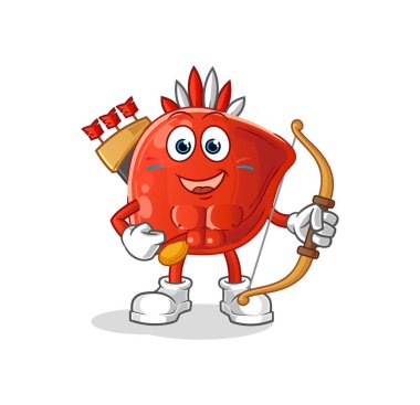 liver native american tribe. cartoon mascot vector