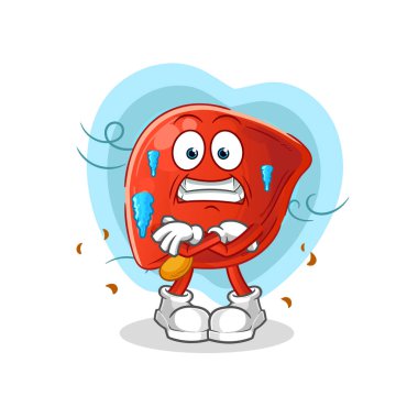 liver cold illustration. character vector