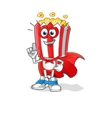 popcorn head cartoon heroes vector. cartoon character