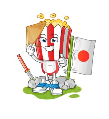 popcorn head cartoon japanese vector. cartoon character