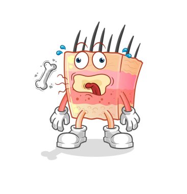 skin structure burp mascot. cartoon vector