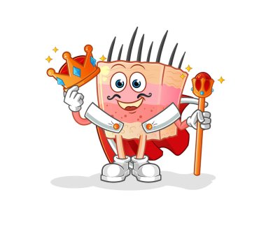 skin structure king vector. cartoon character
