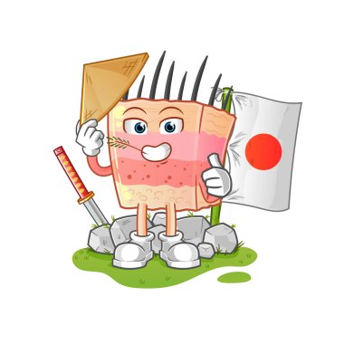 skin structure japanese vector. cartoon character