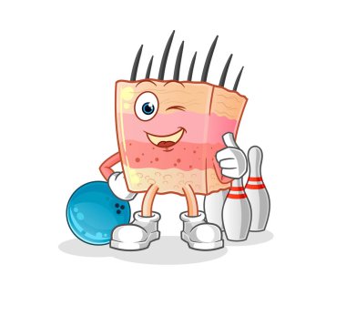 skin structure play bowling illustration. character vector