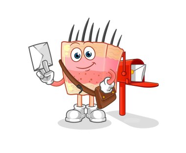 skin structure postman vector. cartoon character