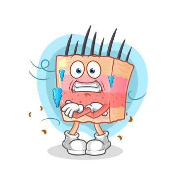 skin structure cold illustration. character vector