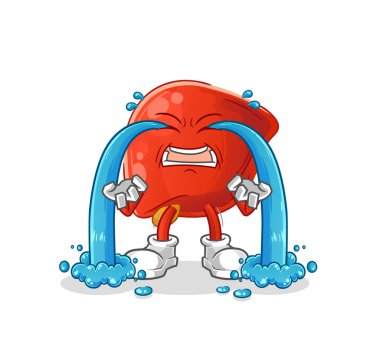 liver crying illustration. character vector