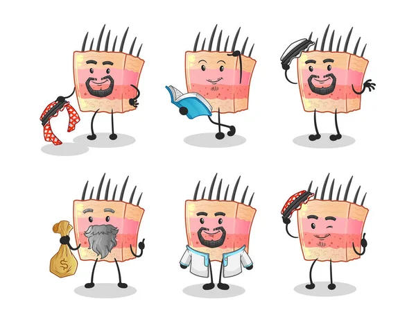 Skin Structure Arab Character Cartoon Mascot Vector — Stock Vector