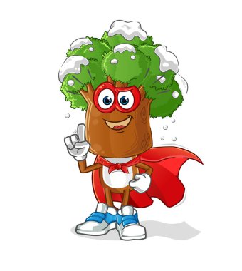 Ağaç başlı çizgi film kahramanları vektörü. çizgi film karakteri