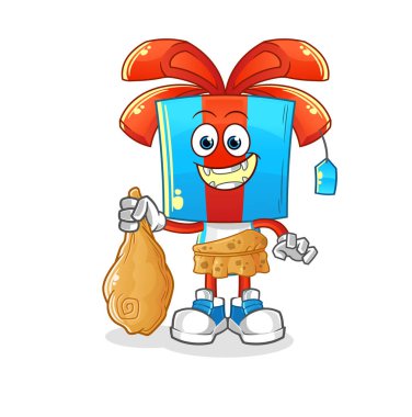 Hediyelik kafa çizgi filmi Antik. çizgi film maskotu vektörü