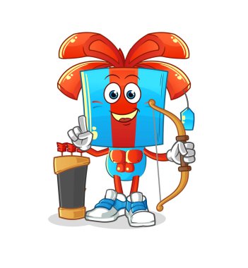 Hediye kafası çizgi film Amerikan kabilesi. çizgi film vektörü