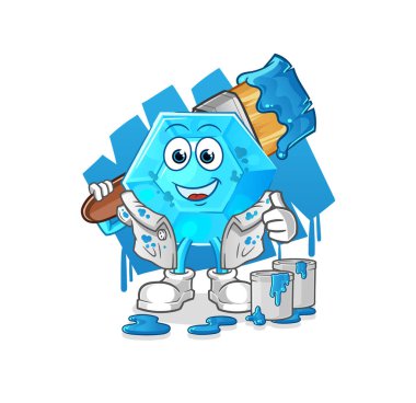 Diamond painter illustration. character vecto