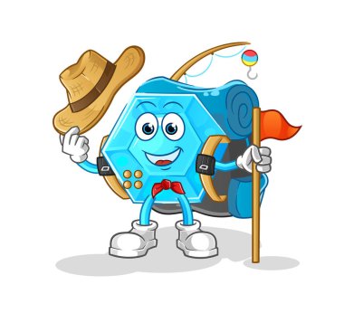 Diamond scout vector. cartoon characte