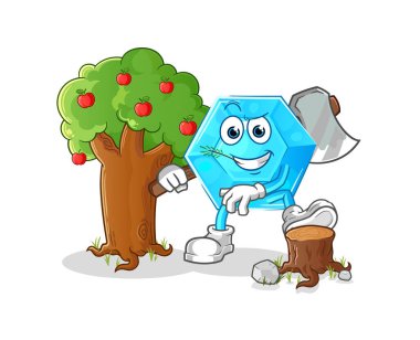 Diamond Carpenter illustration. character vecto