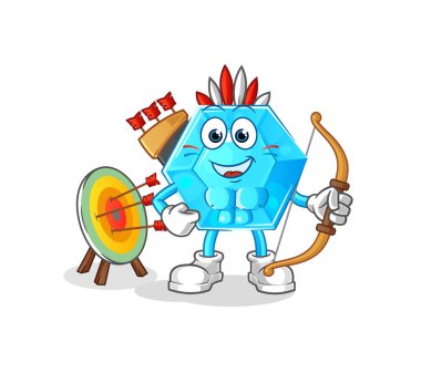 Diamond native american tribe. cartoon mascot vecto