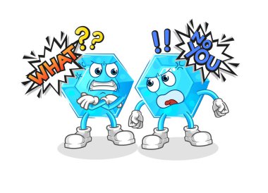 Diamond arguing each other cartoon vecto