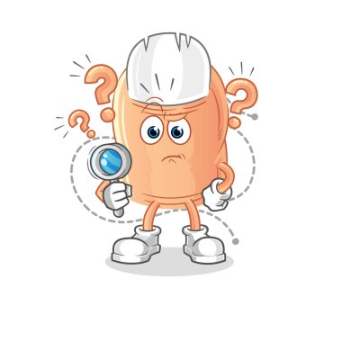 finger searching illustration. character vecto