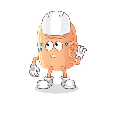 finger eavesdropping vector. cartoon characte