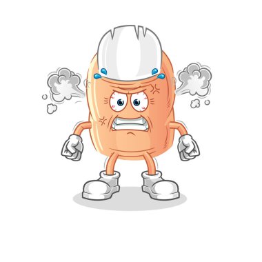 finger very angry mascot. cartoon vecto