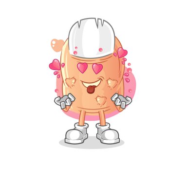 finger fallin love vector. cartoon characte