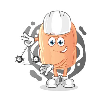 finger hypnotizing cartoon. cartoon mascot vecto