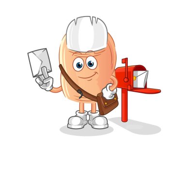 finger postman vector. cartoon characte