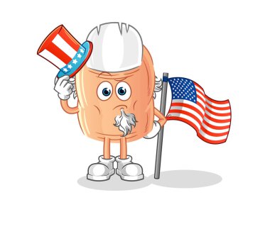 finger uncle sam character. cartoon mascot vecto